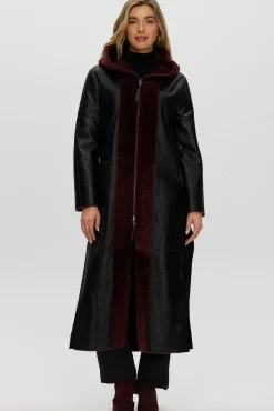 Select Shearling Lamb Zip Parka With Belt