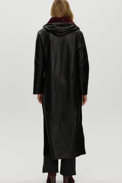 Select Shearling Lamb Zip Parka With Belt