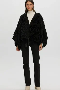 Select Shearling/Suede Lamb Floral Embroidered Jacket Reversible To Loro Piana Cashmere & Wool