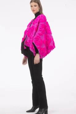 Select Shearling/Suede Lamb Floral Embroidered Jacket Reversible To Loro Piana Cashmere & Wool