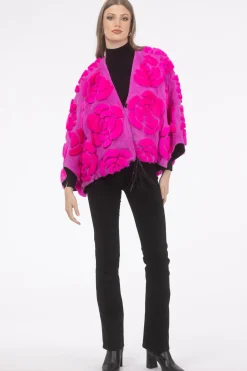 Select Shearling/Suede Lamb Floral Embroidered Jacket Reversible To Loro Piana Cashmere & Wool