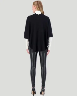 Select Wool Cape With Toscana Shearling Lamb Pompom