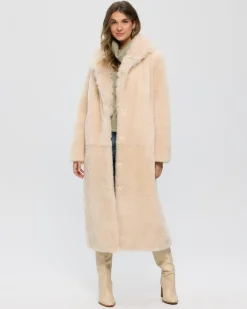 Sheared Select Cashmere Goat Coat With Select Cashmere Goat Collar