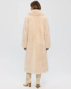 Sheared Select Cashmere Goat Coat With Select Cashmere Goat Collar