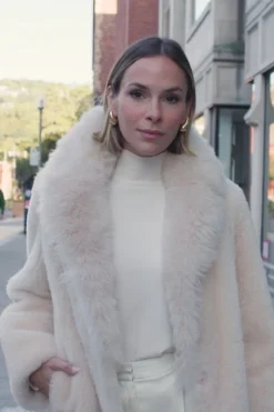 Sheared Select Cashmere Goat Coat With Select Cashmere Goat Collar