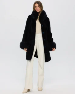 Sheared Select Cashmere Goat Jacket With Select Cashmere Goat Collar & Cuffs
