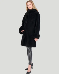 Sheared Select Cashmere Goat Jacket With Select Cashmere Goat Collar & Cuffs