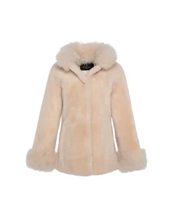 Sheared Select Cashmere Goat Jacket With Select Cashmere Goat Collar And Cuffs