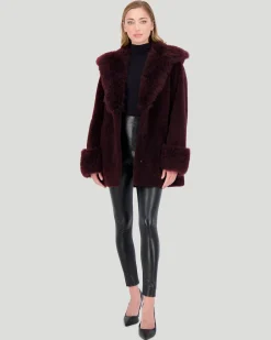 Sheared Select Cashmere Goat Parka With Select Cashmere Goat Hood Trim And Cuffs