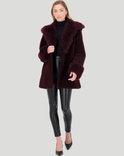 Sheared Select Cashmere Goat Parka With Select Cashmere Goat Hood Trim And Cuffs