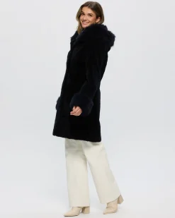 Sheared Select Cashmere Goat Parka With Select Cashmere Goat Hood Trim And Cuffs