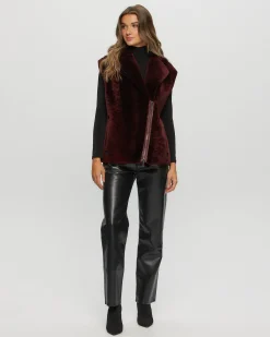 SHEARLING LAMB ZIP VEST