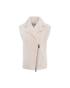 SHEARLING LAMB ZIP VEST