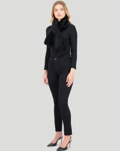 Silky Select Shearling Lamb Pull-Through Scarf