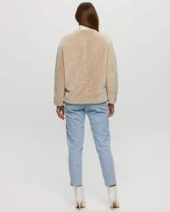 Textured Shearling Lamb Jacket