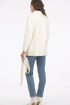 Wool Belted Jacket With Select Lamb Patch Pockets