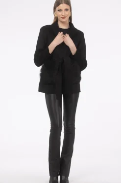 Wool Belted Jacket With Select Lamb Patch Pockets