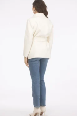 Wool Belted Jacket With Select Lamb Patch Pockets